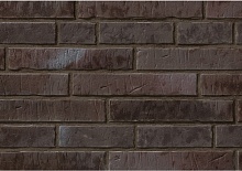  Клинкерная фасадная плитка облицовочная под кирпич под кирпич Stroeher (Штроер) Zeitlos 359 kohlenglanz рельефная, 400*35*14 мм