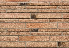  Клинкерная фасадная плитка облицовочная под кирпич Stroeher (Штроер) Zeitlos 357 backstein рельефная, 400*71*14 мм