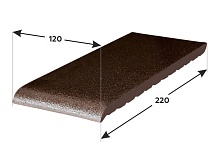 220*120*15 мм ОК22-02 коричневый глазурованный, Клинкерный подоконник, отлив - фасад дома klinker