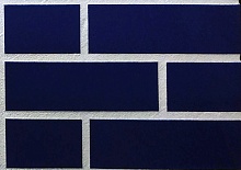 Глазурованная клинкерная фасадная плитка под кирпич ABC Dunkelblau 350 синяя, 240*115*10 мм